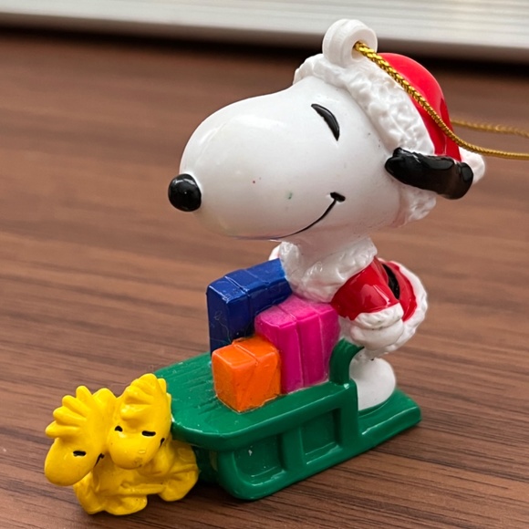 Snoopy/Woodstock/Peanuts Christmas ornaments Set(2) Holiday Vintage. - Picture 5 of 8